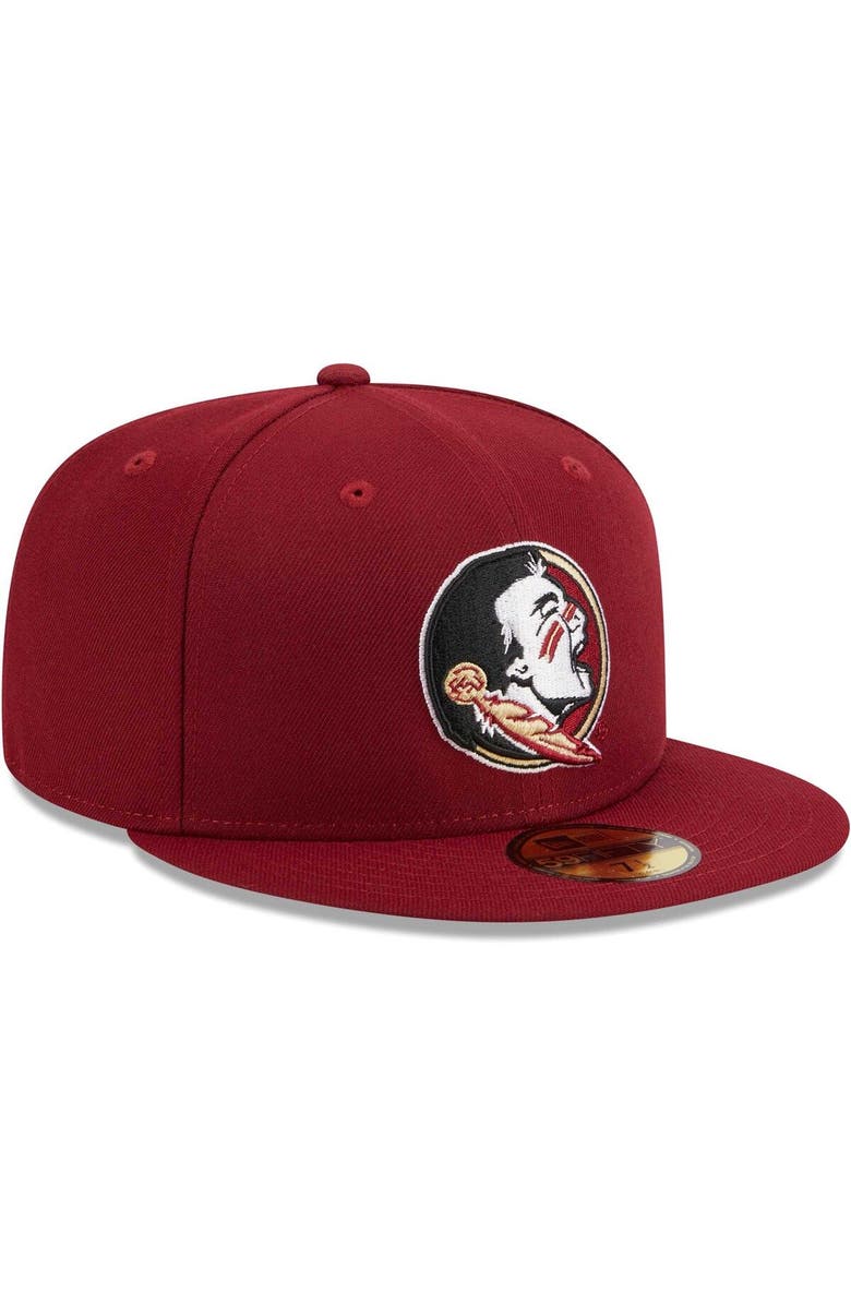 New Era Men's New Era Garnet Florida State Seminoles Evergreen 59FIFTY Fitted Hat, Alternate, color, 