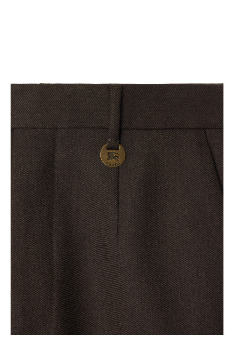Wool Tailored Trousers, Alternate, color, Soot brown