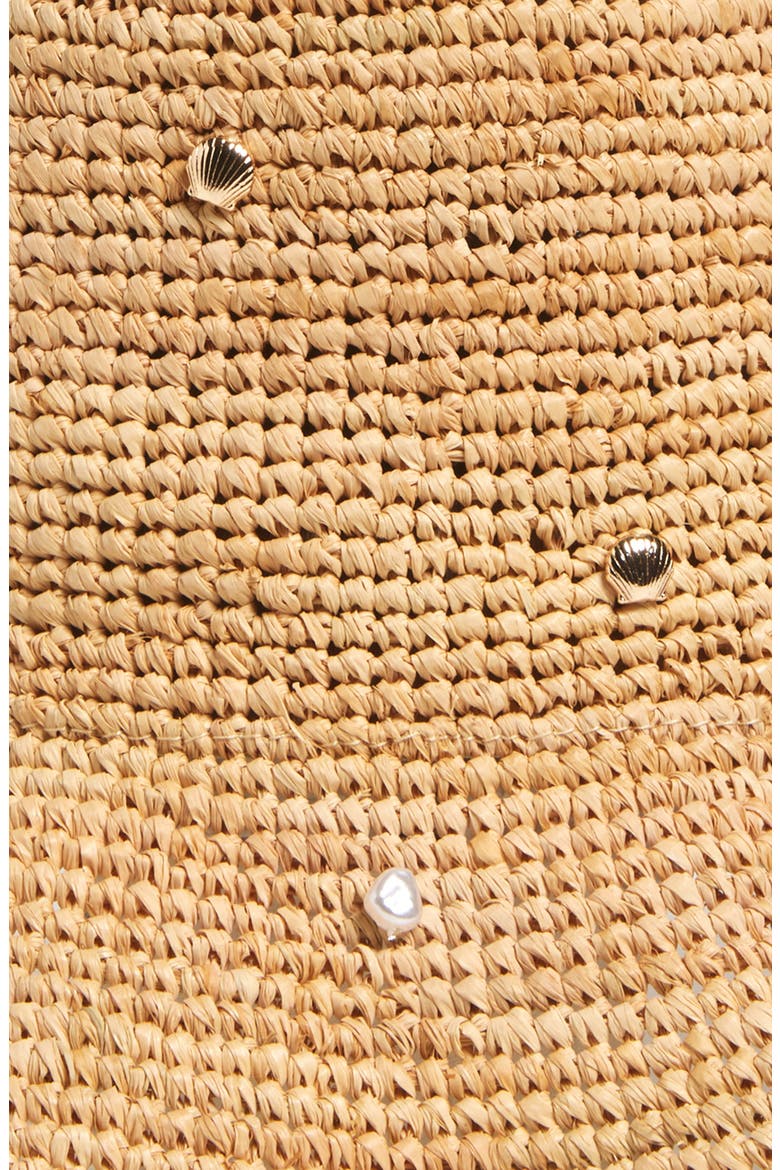 Carmel Island Raffia Bucket Hat, Alternate, color, NATURAL