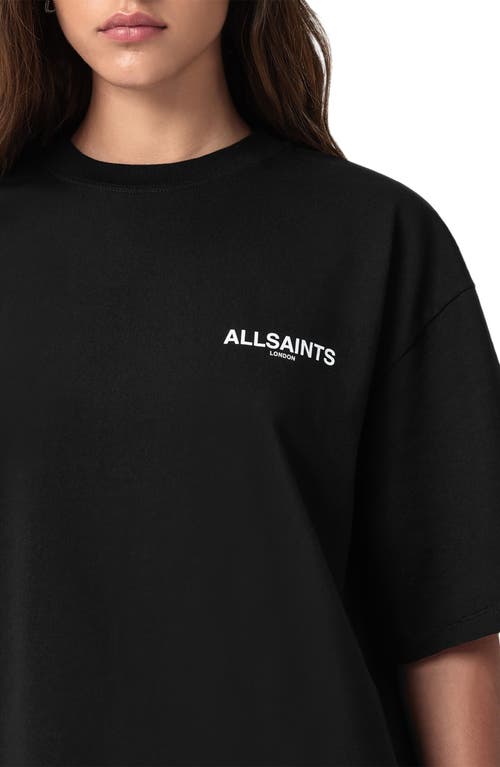 Allsaints Guardian Amelie Oversize Cotton Graphic T-shirt In Multi