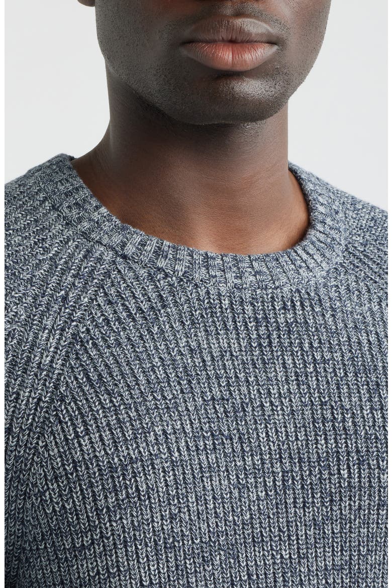 Shaker Stitch Cotton Sweater, Alternate, color, INK MARL