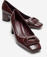 Prologue Shoes Velora Buckle Square Toe Block Heel Pump