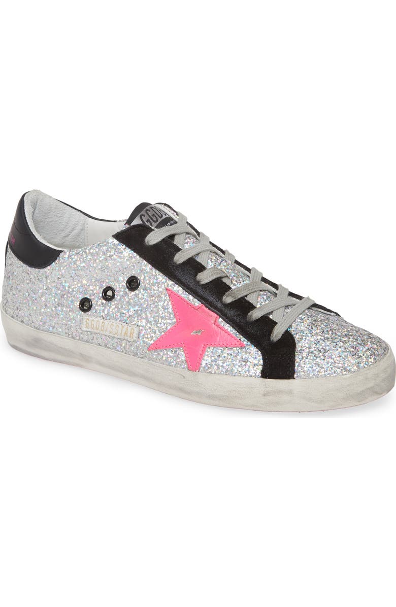 Golden Goose Superstar Glitter Sneaker, Main, color,