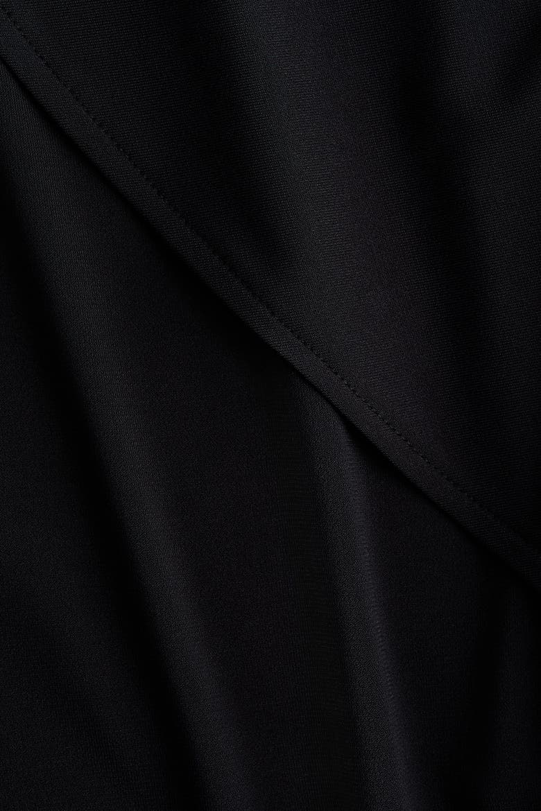 Cape-detail Mini Dress, Alternate, color, Black