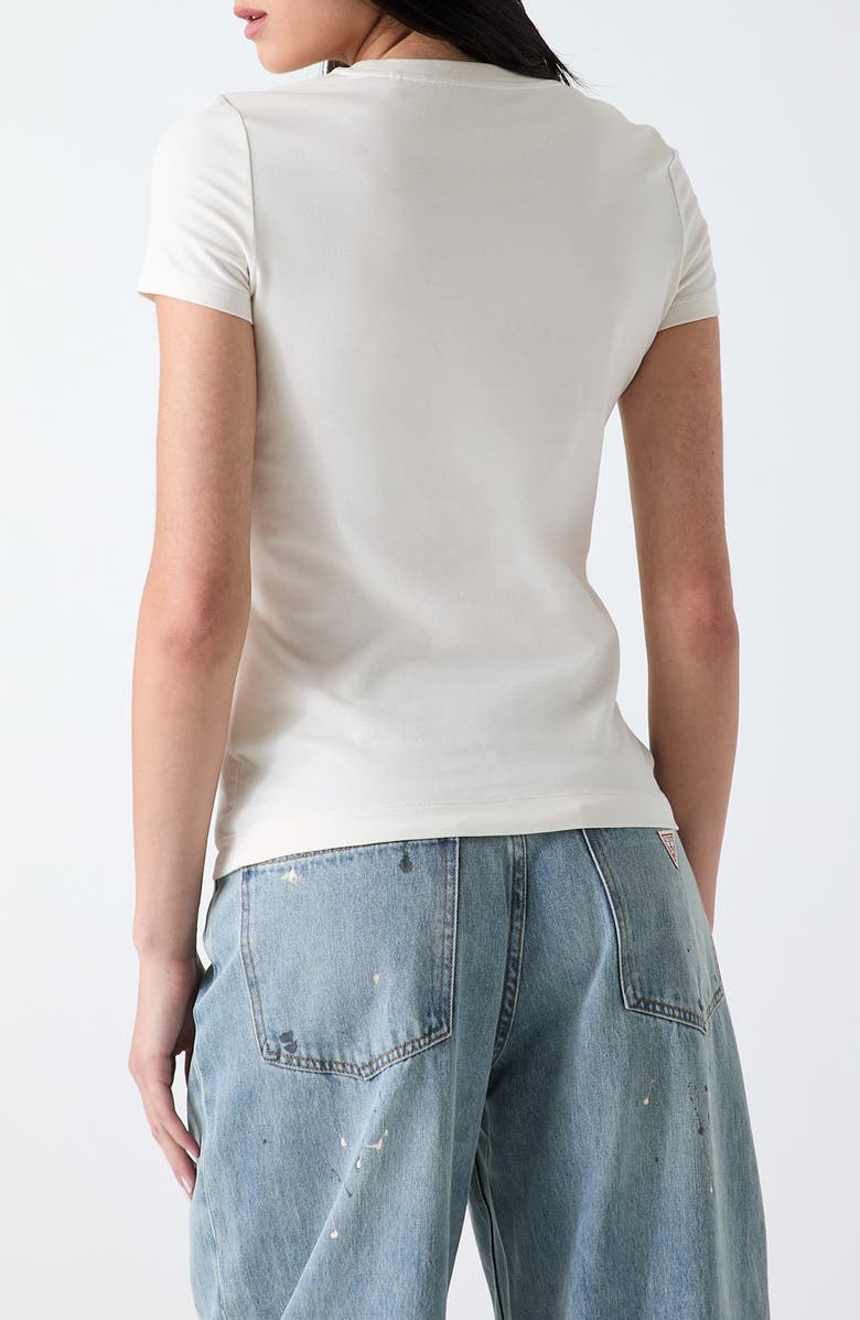 GUESS Logo Jersey Tee, Alternate, color, White