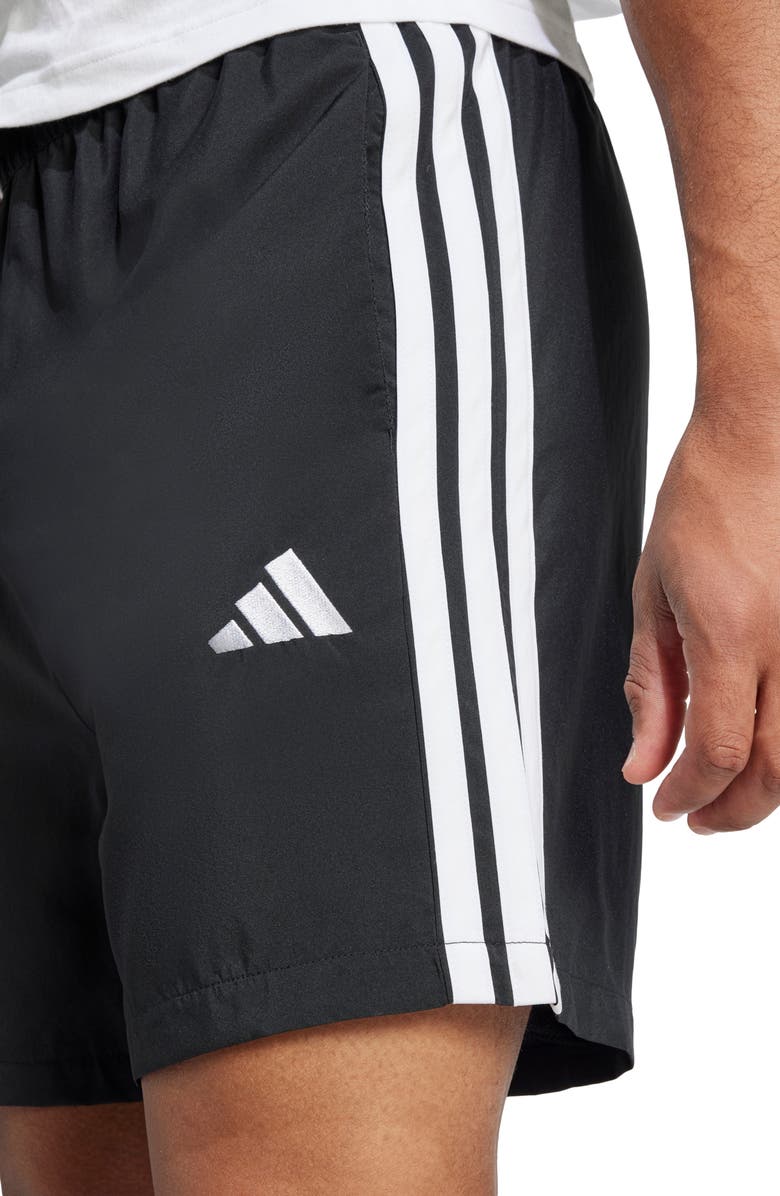 adidas Chelsea 3-Stripes 7-Inch Shorts, Alternate, color, Black/ White