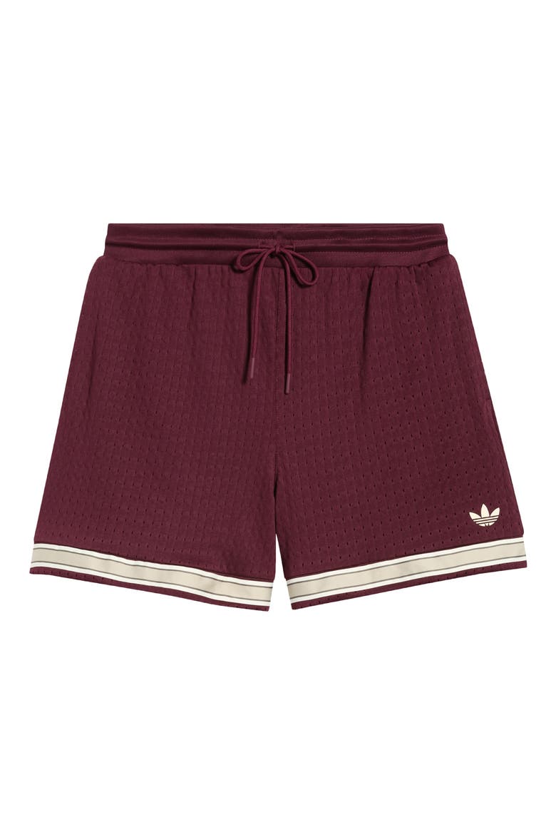 Warp Knit Shorts, Main, color, MAROON