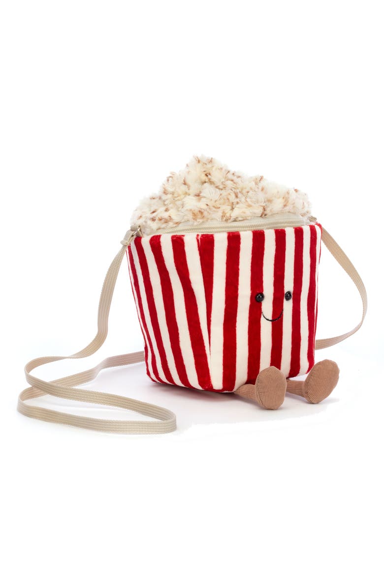 Jellycat Kid's Amuseable Popcorn Plush Crossbody Bag, Main, color,