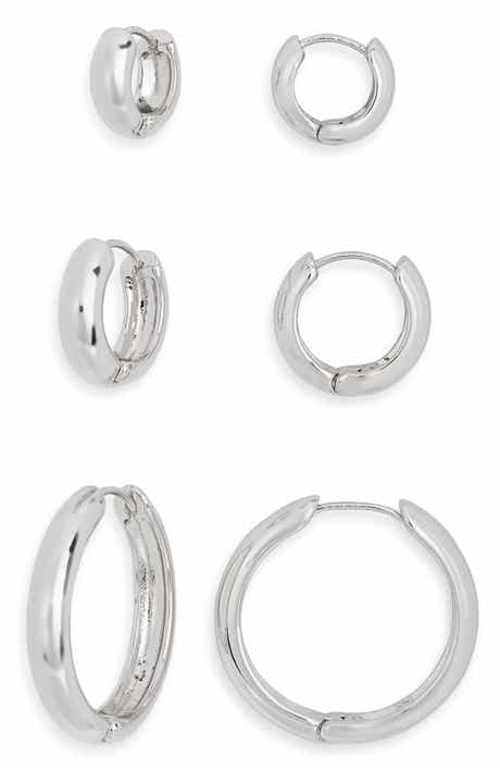 NORDSTROM RACK Three-Pack Hoop Earrings
