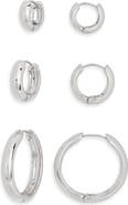 NORDSTROM RACK Three-Pack Hoop Earrings