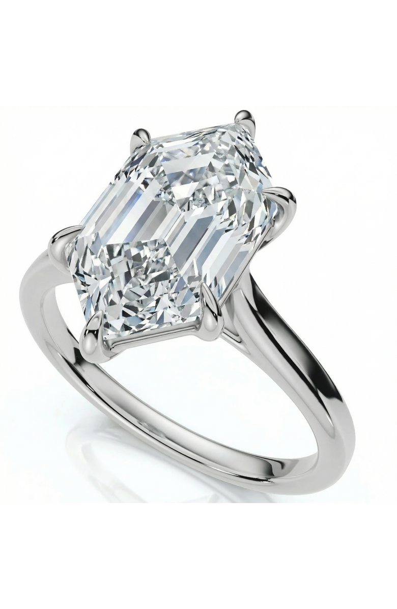 Bliss Diamond Certified 3Ct Vireo Elongated Hexagon Diamond Engagement Ring 14k Gold Lab Grown, Alternate, color, 14K Yellow Gold