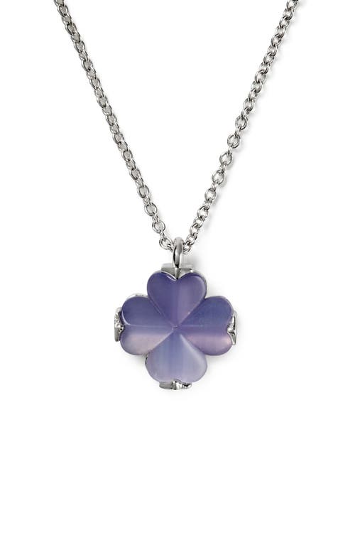 Kate Spade New York Mini Spade Flower Pendant Necklace In Metallic