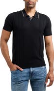 XRAY Johnny Collar Knit Polo Sweater