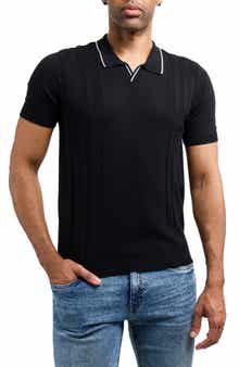 XRAY Johnny Collar Knit Polo Sweater