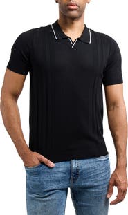 XRAY Johnny Collar Knit Polo Sweater