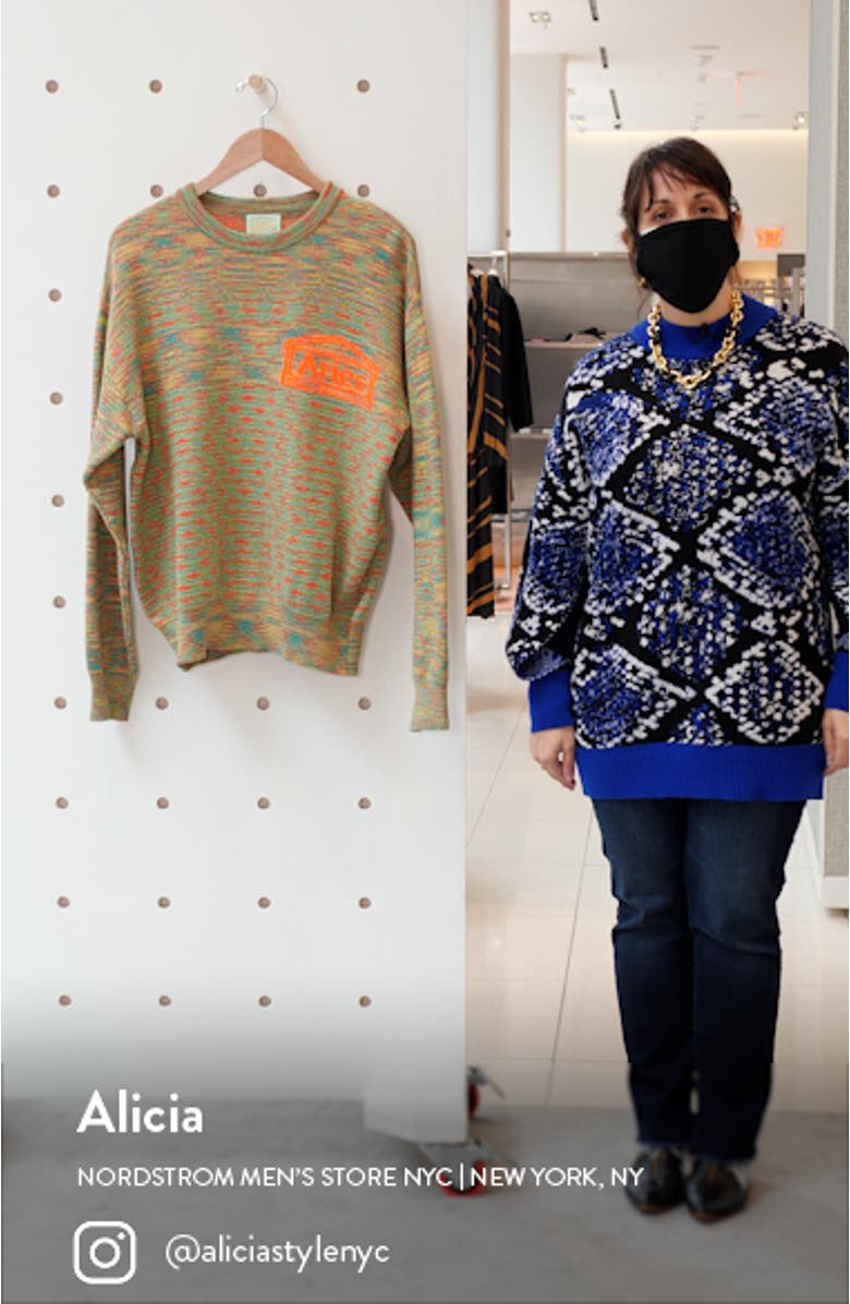 Magic Eye Temple Logo Space Dye Sweater, sales video thumbnail