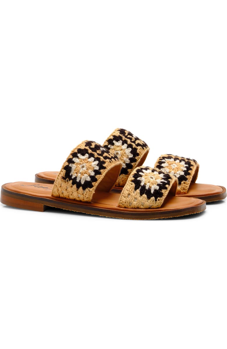Free People Juliet Crochet Slide Sandal, Alternate, color,