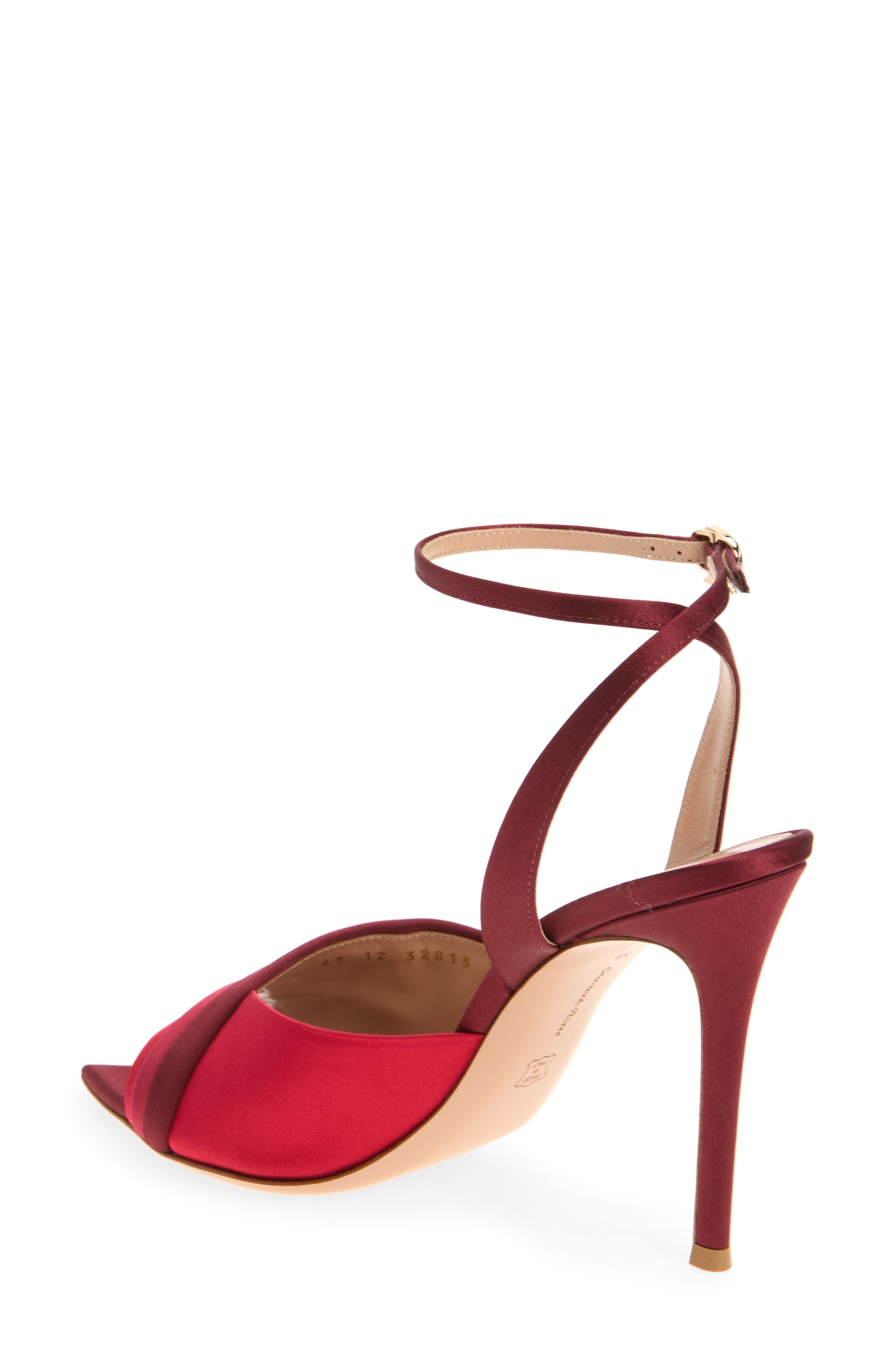 Satin Stiletto Sandal, Alternate, color, ROYALE CARDINAL SYRAH