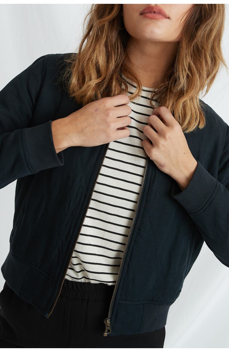 Marine Layer York Quilted Bomber Jacket, Alternate, color, 