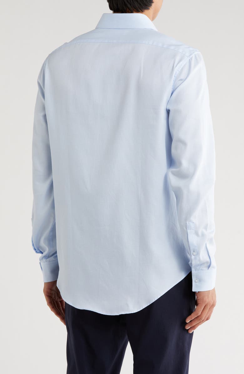 Calvin Klein Slim Fit Cotton Dress Shirt, Alternate, color, Soft Blue