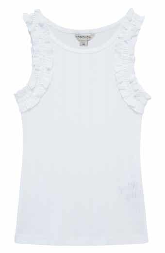 Habitual Kids Kids' Pointelle Ruffle Shoulder Tank