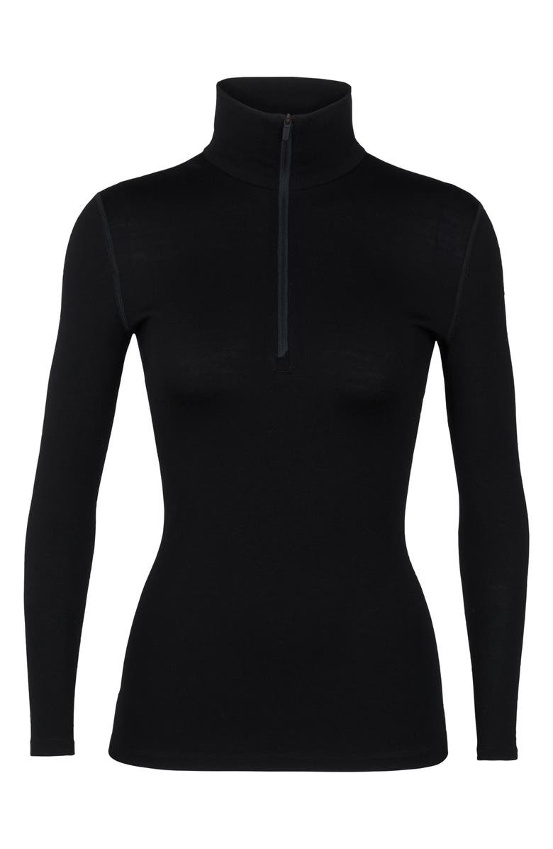 Icebreaker 260 Tech Wool Half Zip Pullover, Alternate, color, Black