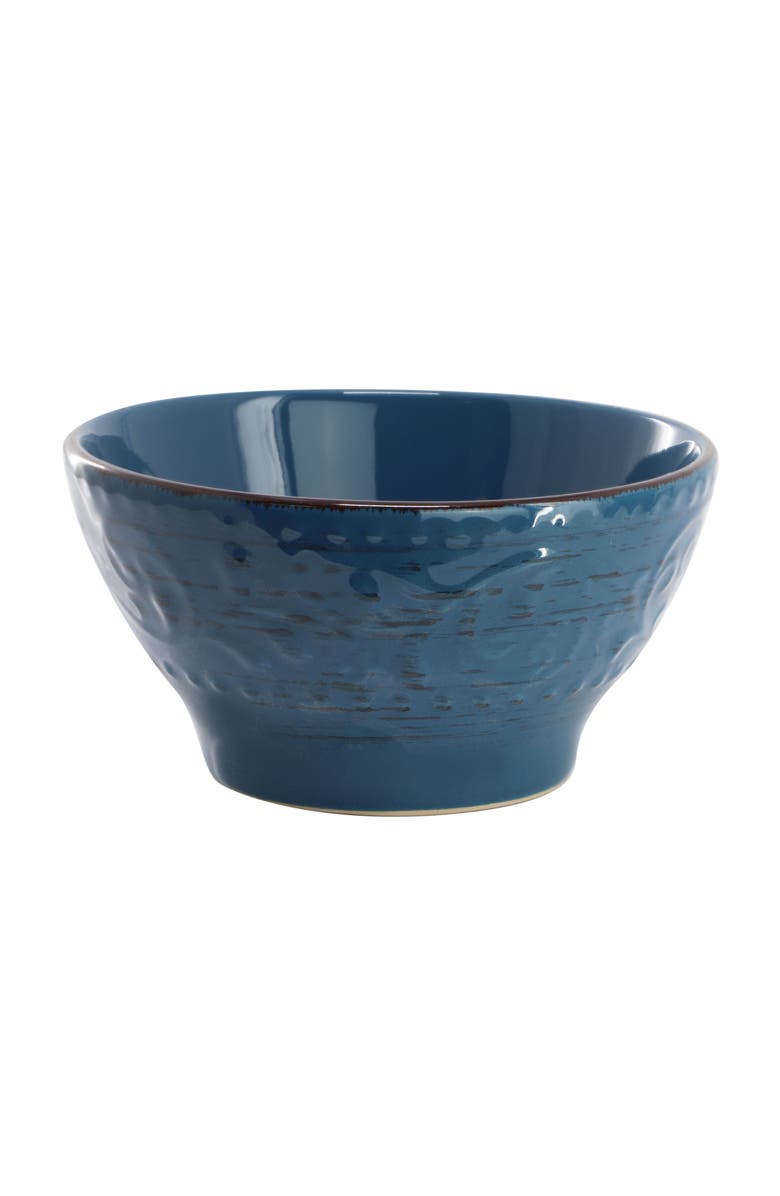 Elama Malibu Deep Ocean 16-Piece Stoneware Dinnerware Set, Alternate, color, Blue