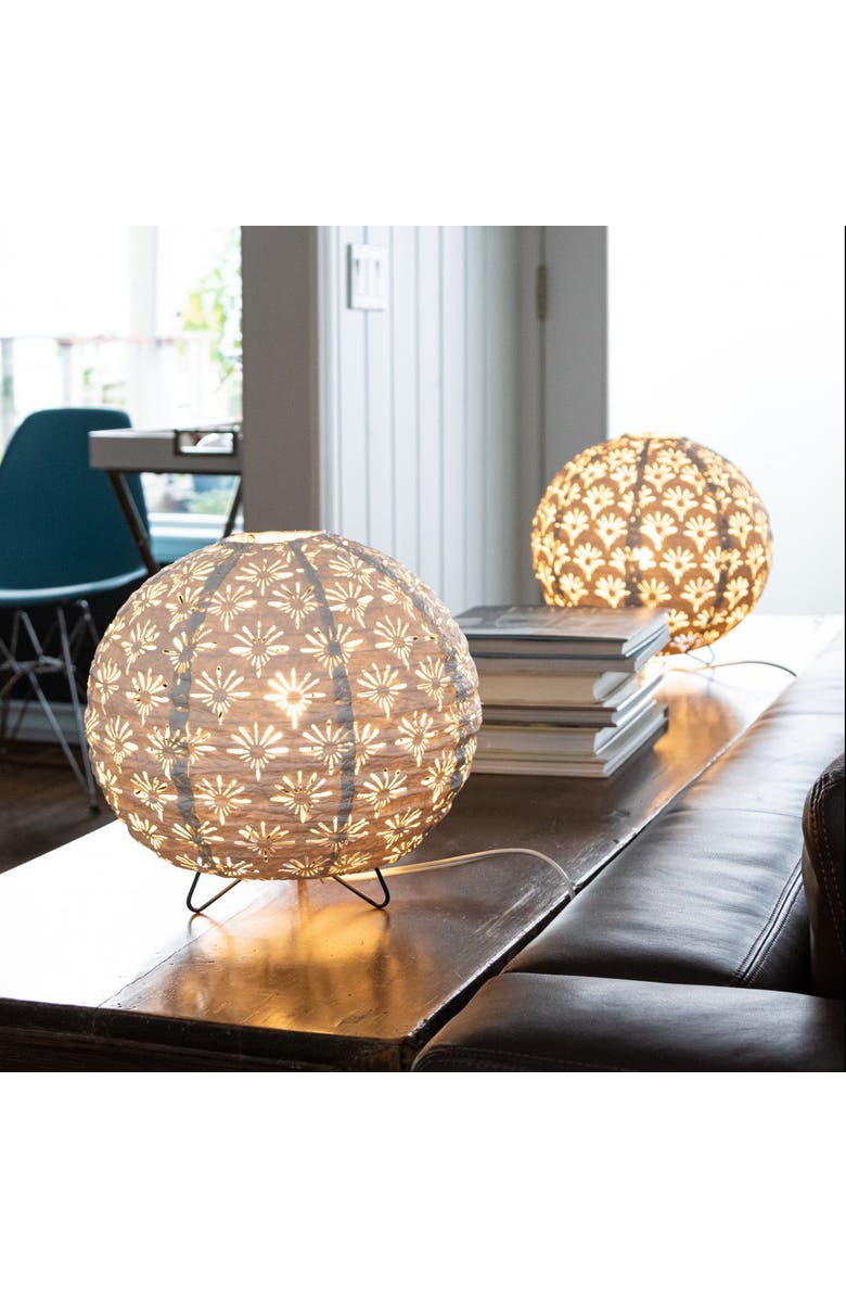 Allsop Home & Garden Soji Stella Solace Globe Deco Table Lamp, Alternate, color, White