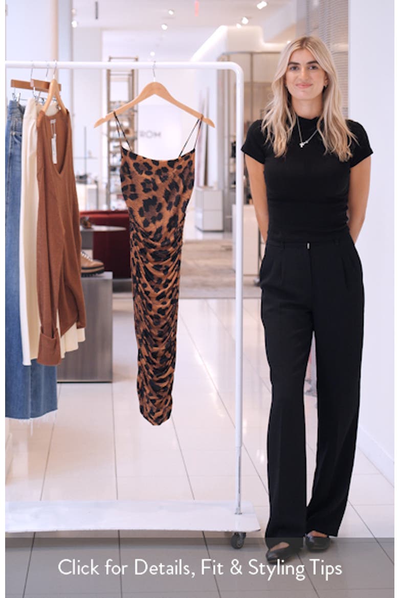 Printed Ruched Body-Con Dress video