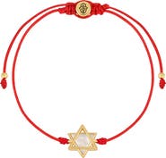 Karma and Luck Divinely Blessed Mother of Pearl Star of David Red String Bracelet
