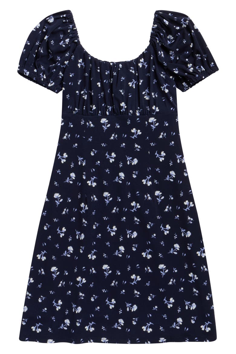Kids' Emma Babydoll Dress, Alternate, color, NAVY/ WHITE