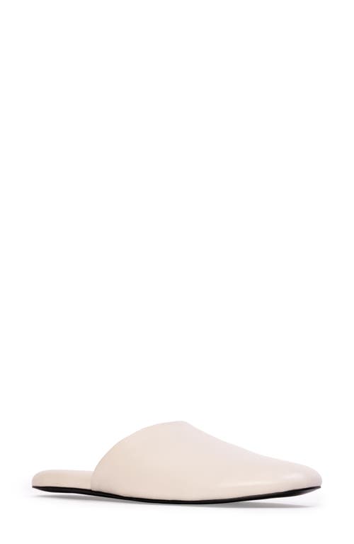 Black Suede Studio Shiloh Crystal Leather Slipper Mules In Coconut Leather