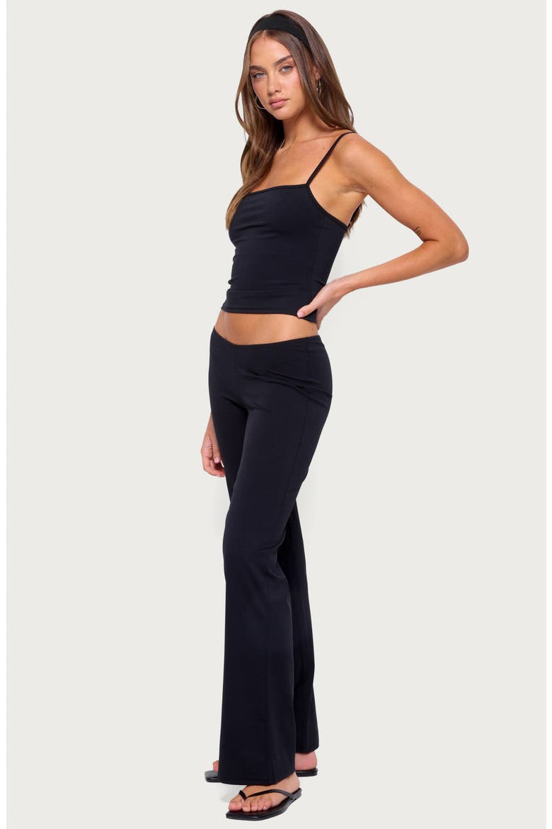 Anika Scooped Straight Leg Pants, Alternate, color, BLACK