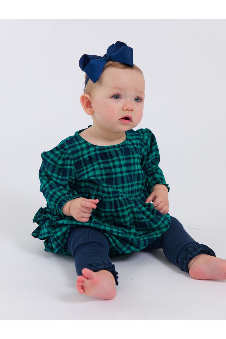 Baby Girls Woven Long Sleeve Bubble Romper, Alternate, color, Hayden Plaid