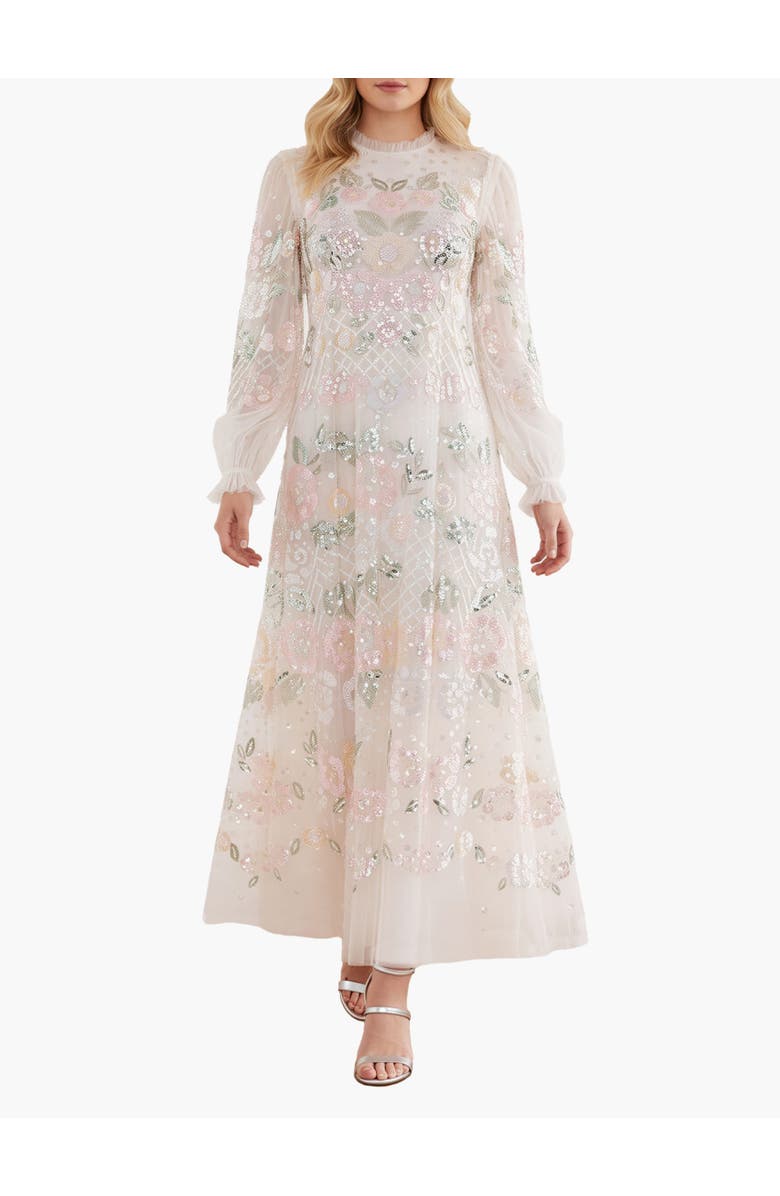 Needle 
Thread Rosalie Long Sleeve Ankle Gown, Main, color, Cream