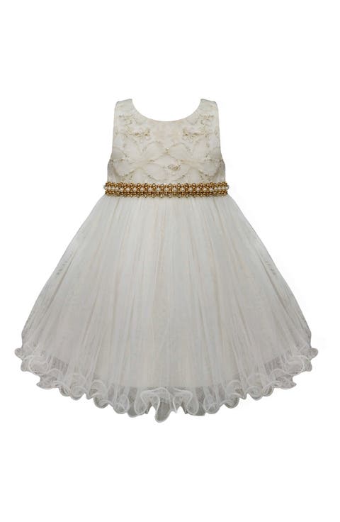 Candlelight Floral Lace Dress & Bloomers (Baby)