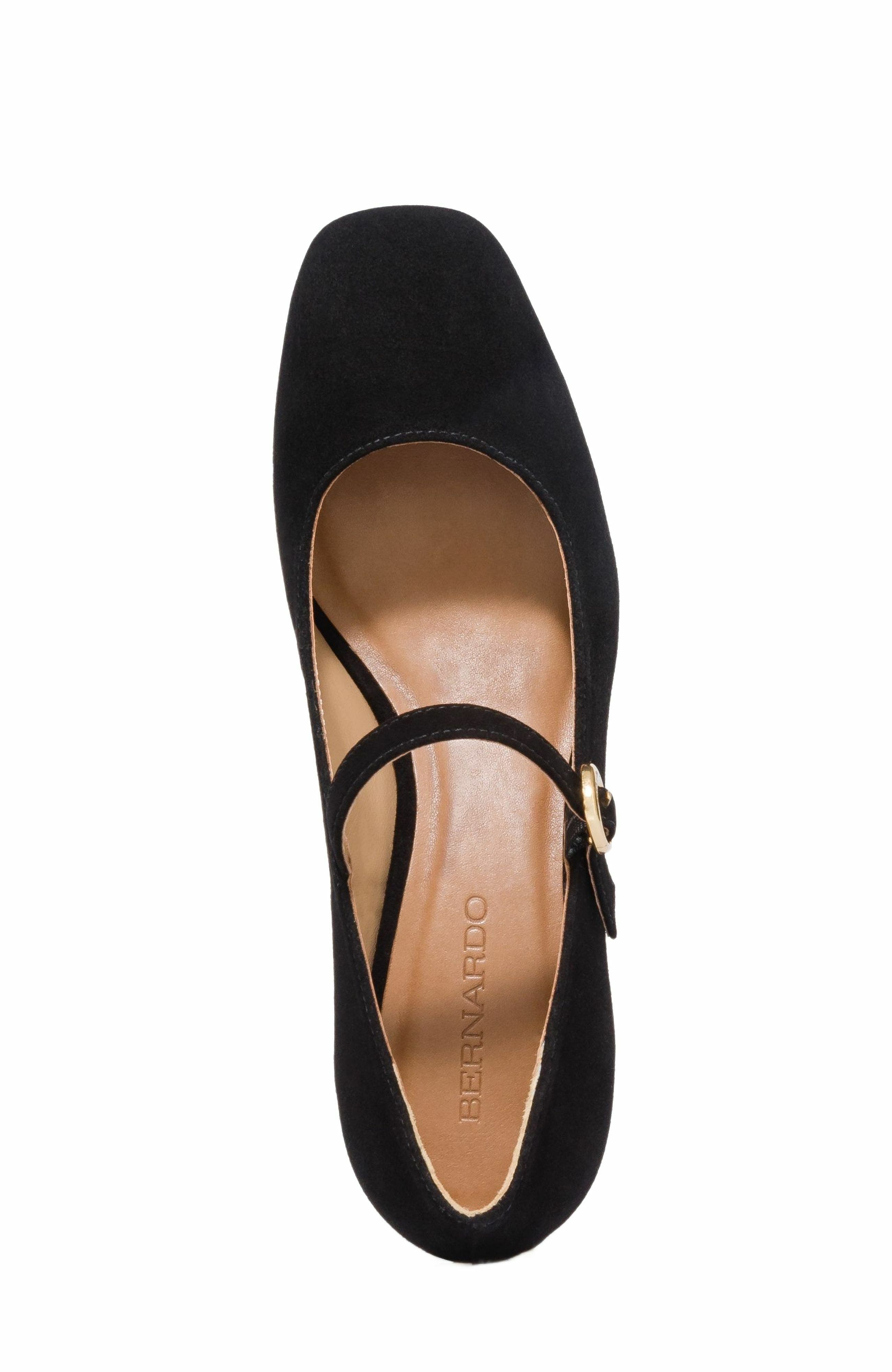 Bernardo Footwear Ancona Block Heel Mary Jane, Alternate, color, Black