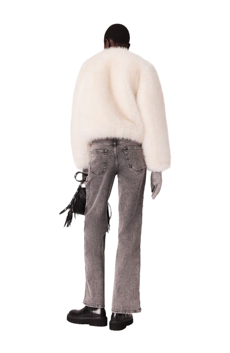 maje Beaded wide-leg jeans, Alternate, color, Grey