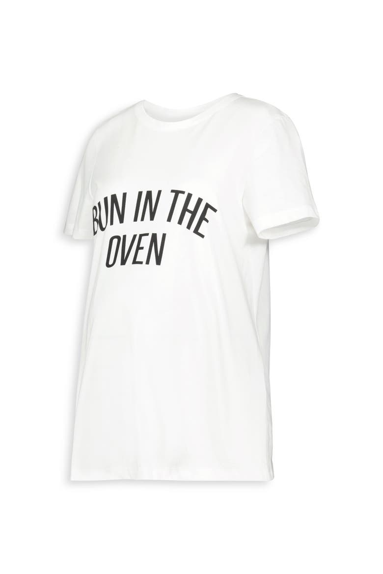 Viola Printed Maternity T-Shirt, Alternate, color, Pure White
