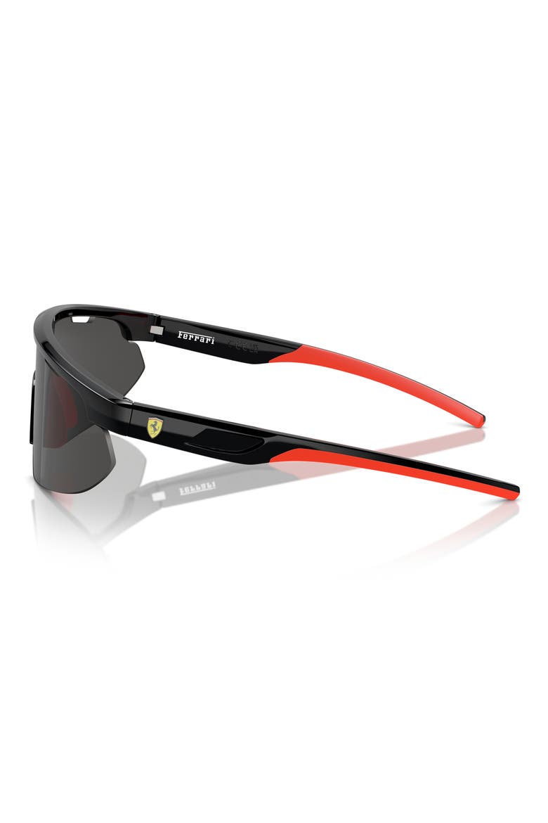 141mm Irregular Shield Sunglasses, Alternate, color, BLACK