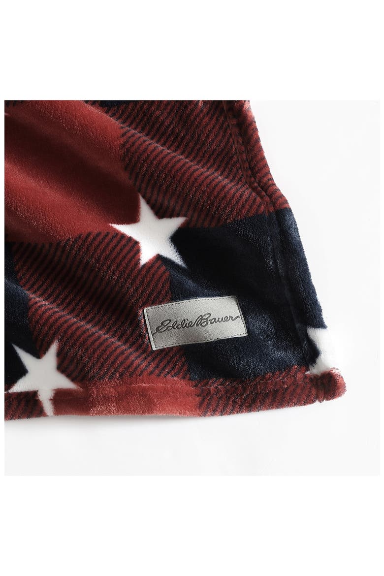 Americana Plaid Throw Blanket, Alternate, color, MEDIUM RED