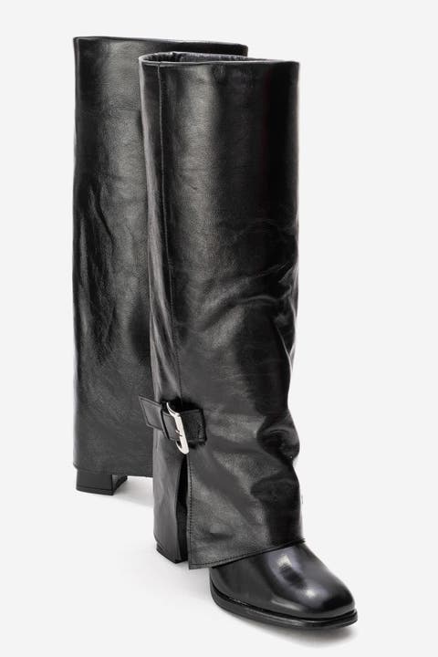 Lojo Leather Block Heel Boot (Women)