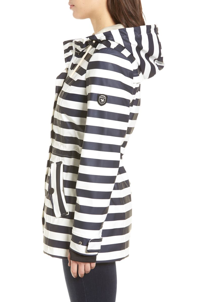 1 Madison 30 Stripe Hooded Raincoat, Alternate, color,