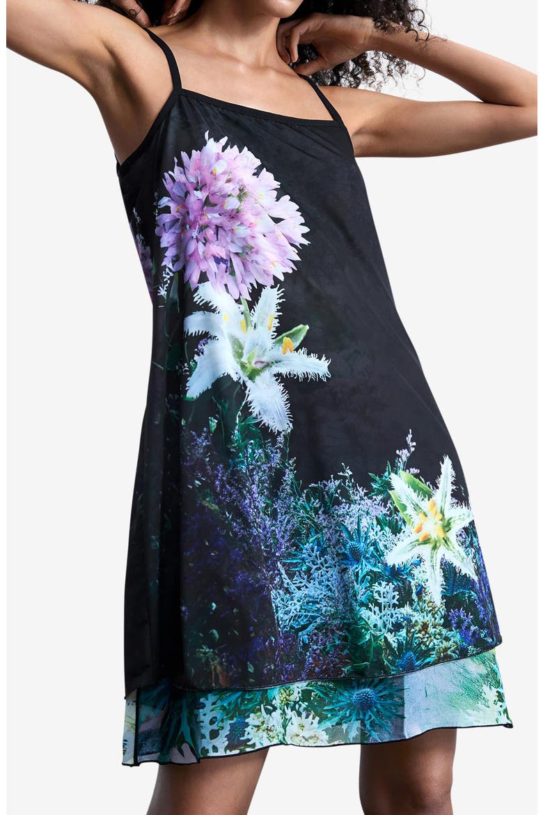 Floral Print Reversible Dress, Alternate, color, GREEN
