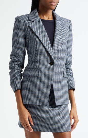 Battista Houndstooth Check Virgin Wool Dickey Jacket