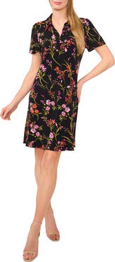 CeCe Print Polo Minidress