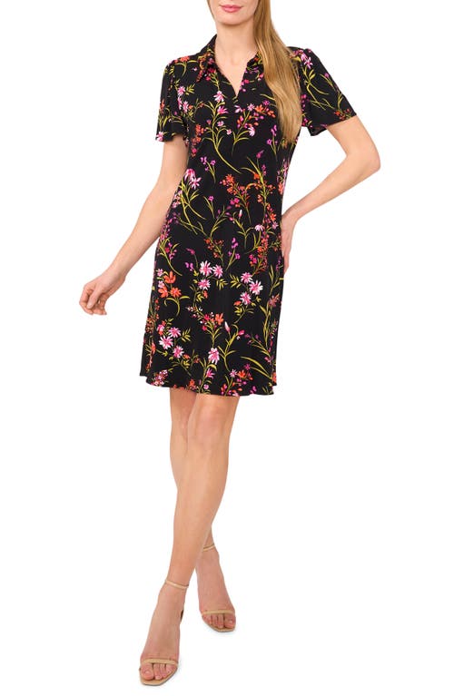 Cece Print Polo Minidress