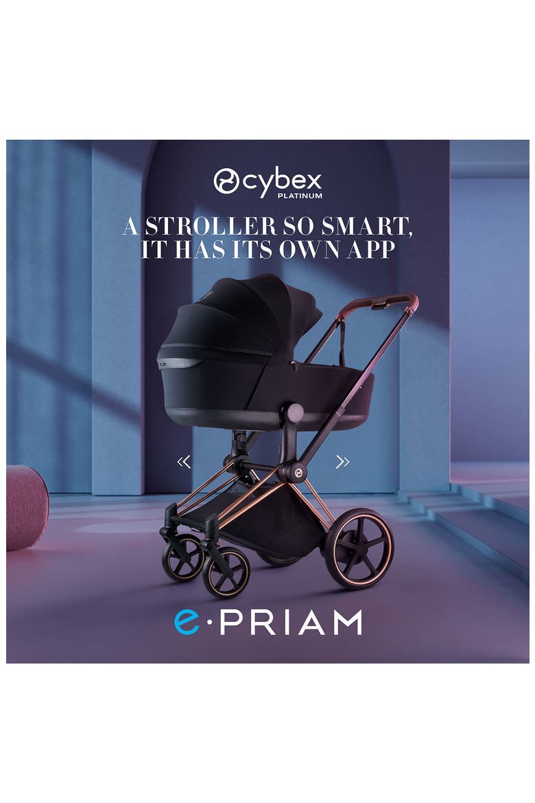 e-Priam Electronic Smart Stroller – Platinum Collection, Alternate, color, MATTE BLACK/ COZY BEIGE