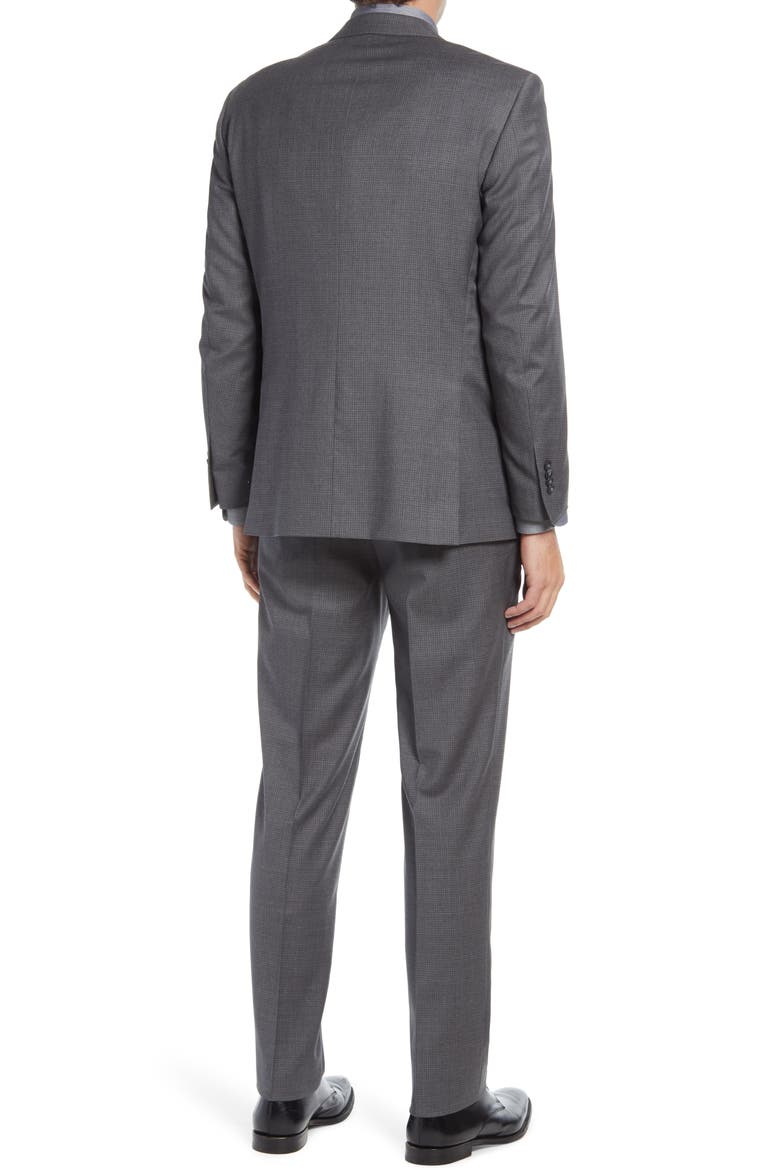 Classic Fit Plaid Wool Suit, Alternate, color, GREY