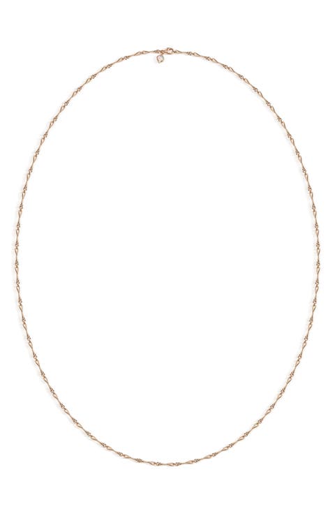 WaterDrops 14k Gold Link Necklace